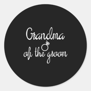 Oma der Groom Bachelor Party Bridesmaid Bri Runder Aufkleber