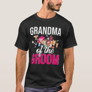 Oma der Groom Glücklichen Mutter Tag Hochzeit Fa T-Shirt