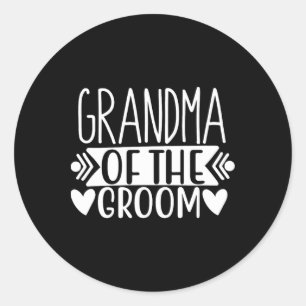 Oma der Groom-T-Shirts Hochzeitsgeschenk Bachelore Runder Aufkleber