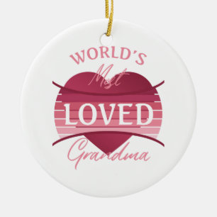 Oma der Welt mit der größten Liebe Keramik Ornament