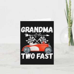 Oma der zwei schnellen 2 neugierigen Geburtstag 2. Karte