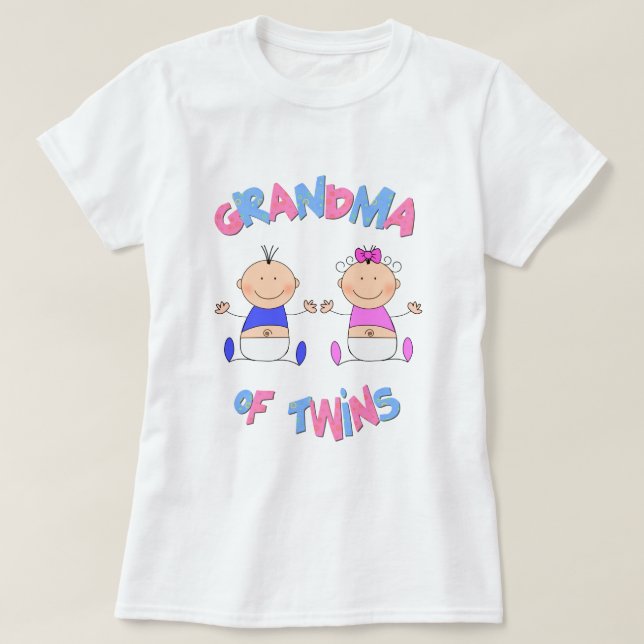 Oma der Zwillingsbabys T-Shirt (Design vorne)