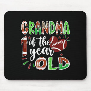 Oma des 1-jährigen Fußball-Jährigen Geburtstag Bo Mousepad