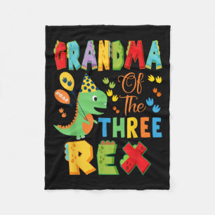 Oma des 3. Rex 3. Geburtstags Junge Dinosaurier Fleecedecke