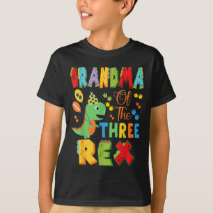 Oma des 3. Rex 3. Geburtstags Junge Dinosaurier T-Shirt