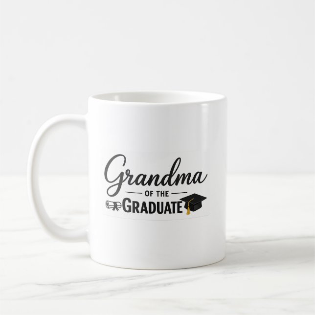 Oma des Absolventen Becher, Stolze Abschlussfeier Kaffeetasse (Links)
