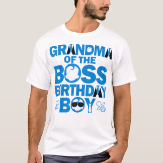Oma des Boss Birthday Boy Baby Family Party T-Shirt