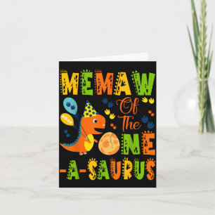 Oma des Ein-a-saurus zum 1. Geburtstag Dinosaurier Karte