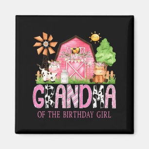 Oma des Geburtstagmädchens 1. Geburtstag Nk Kuh F Magnet