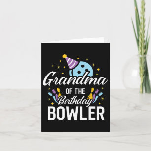 Oma des Geburtstags Bowler Bowling Party Match Karte