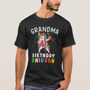Oma des Geburtstags Einhorn-Dabbing Matching F T-Shirt