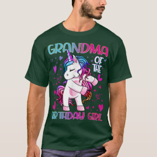 Oma des Geburtstags Girl Flossing Unicorn Gran T-Shirt