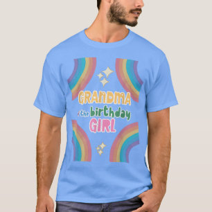 Oma des Geburtstags-Girl-Regenbogenthemas Matchin T-Shirt