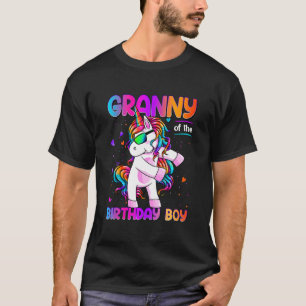 Oma des Geburtstags Junge Dabbing Einhorn Party 1 T-Shirt