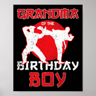 Oma des Geburtstags Karate Taekwondo Boy Marti Poster