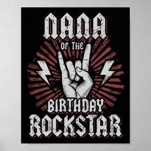 Oma des Geburtstags-Rockstars passender Rocker-Roc Poster