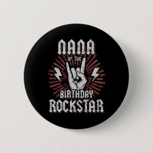Oma des Geburtstags-Rockstars passendes Rocker-Roc Button