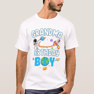 Oma des Geburtstagsjungen Astronaut Familie Weltra T-Shirt