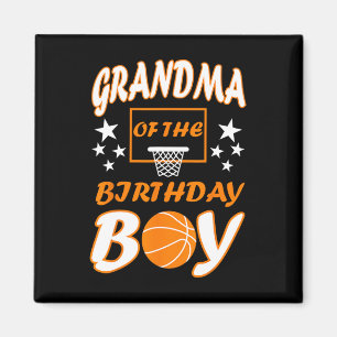 Oma des Geburtstagsjungen Basketball Lover Match Magnet