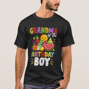 Oma des Geburtstagsjungen Familie Lustige Früchte T-Shirt