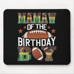 Oma des Geburtstagsjungen Football-Fan Spieltag Mousepad