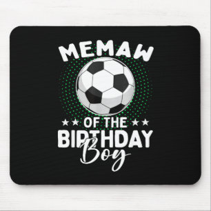 Oma des Geburtstagsjungen Fußballspieler Geburtsta Mousepad