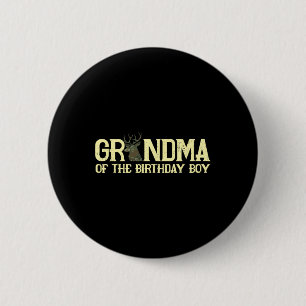 Oma des Geburtstagsjungen Hirschjägers Camouflage Button