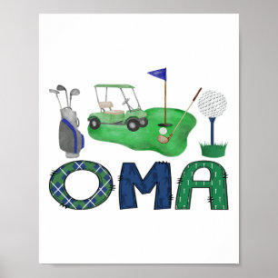 Oma des Geburtstagsjungen Hole In One Golf Sport M Poster