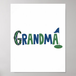 Oma des Geburtstagsjungen Hole-in-One Golf Sport Poster