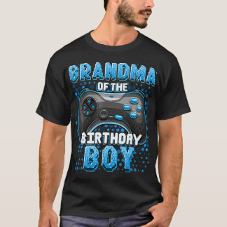 Oma des Geburtstagsjungen Matching Video Game Bi T-Shirt