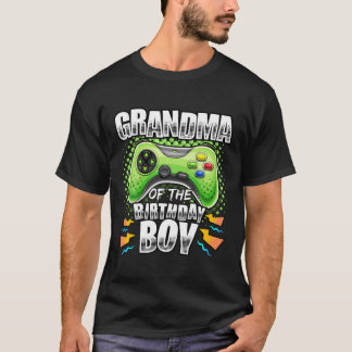 Oma des Geburtstagsjungen Matching Video Game Bi T-Shirt