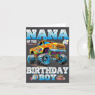 Oma des Geburtstagsjungen Monster Truck Geburtstag Karte