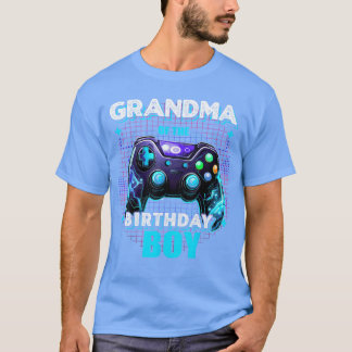 Oma des Geburtstagsjungen passendes Familien-Video T-Shirt