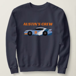 Oma des Geburtstagsjungen Rennwagen-Crews Sweatshirt