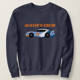 Oma des Geburtstagsjungen Rennwagen-Crews Sweatshirt