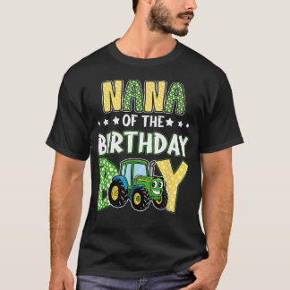 Oma des Geburtstagsjungen Traktoren Landmaschinen T-Shirt