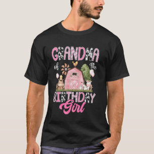 Oma des Geburtstagsmädchens Farm Kuh Rosa 1. Geb T-Shirt