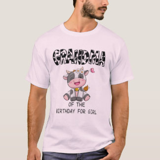 Oma des Geburtstagsmädchens Farmkuh T-Shirt