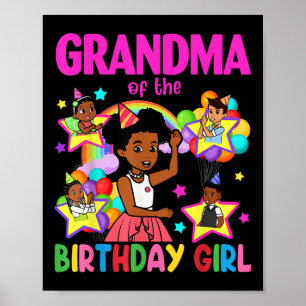 Oma des Geburtstagsmädchens Gracie Geburtstags Pup Poster