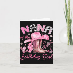 Oma des Geburtstagsmädchens pinke Cowgirl Western Karte