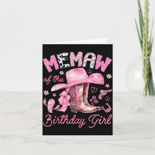 Oma des Geburtstagsmädchens pinke Cowgirl Western Karte