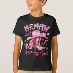 Oma des Geburtstagsmädchens pinke Cowgirl Western T-Shirt
