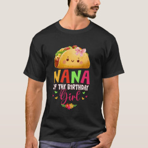Oma des Geburtstagsmädchens Rosa Bogen Taco Famili T-Shirt