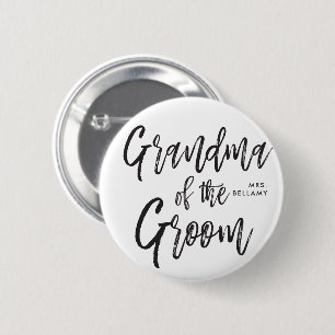 Oma des Grooms   Skriptstil Custom Wedding Button