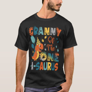Oma des One-A-Saurus 2nd Birthday Dinosaurier P T-Shirt