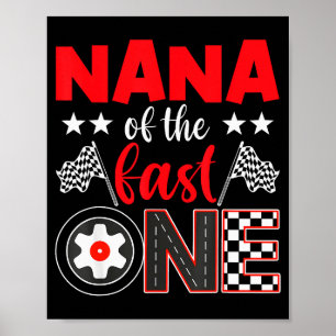 Oma des schnellen einen Geburtstag 1st Rennwagen F Poster