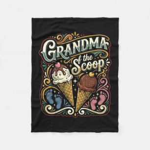 Oma des Scoop Ice Cream Gender Reveal Baby Fleecedecke