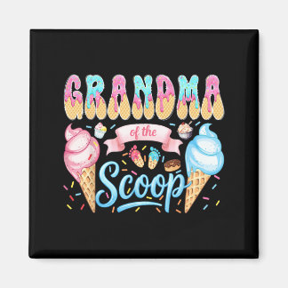 Oma des Scoop Ice Cream Gender Reveal Babys Magnet