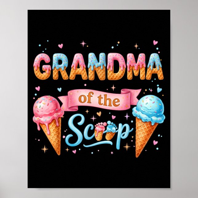 Oma des Scoop Ice Cream Geschlechtsenthüllungs-Bab Poster (Vorne)