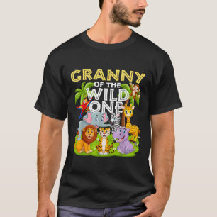 Oma des wilden 1. Geburtstags Zoo Animal Saf T-Shirt